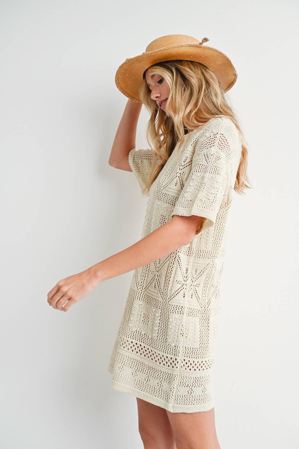 AZTEC KNIT SHIFT DRESS