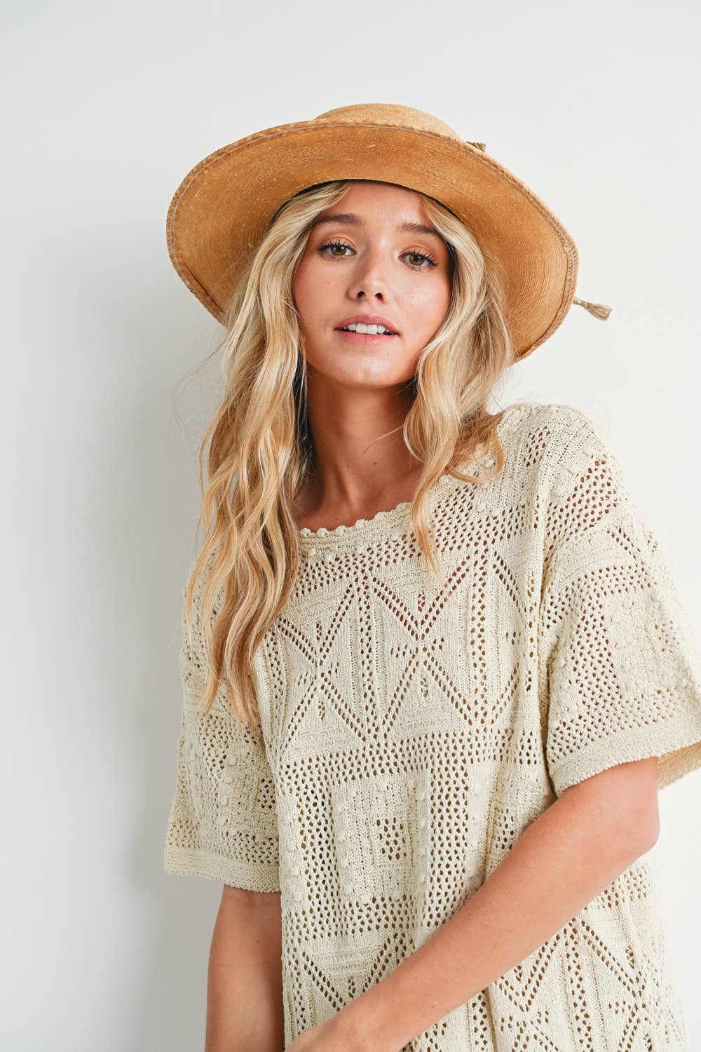 AZTEC KNIT SHIFT DRESS