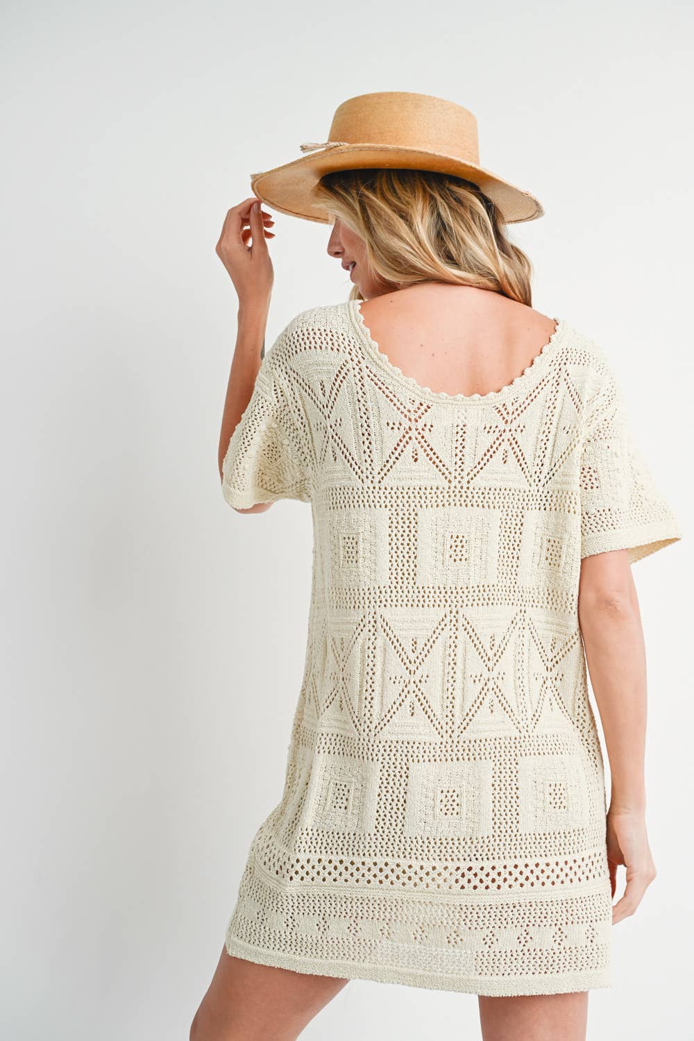 AZTEC KNIT SHIFT DRESS