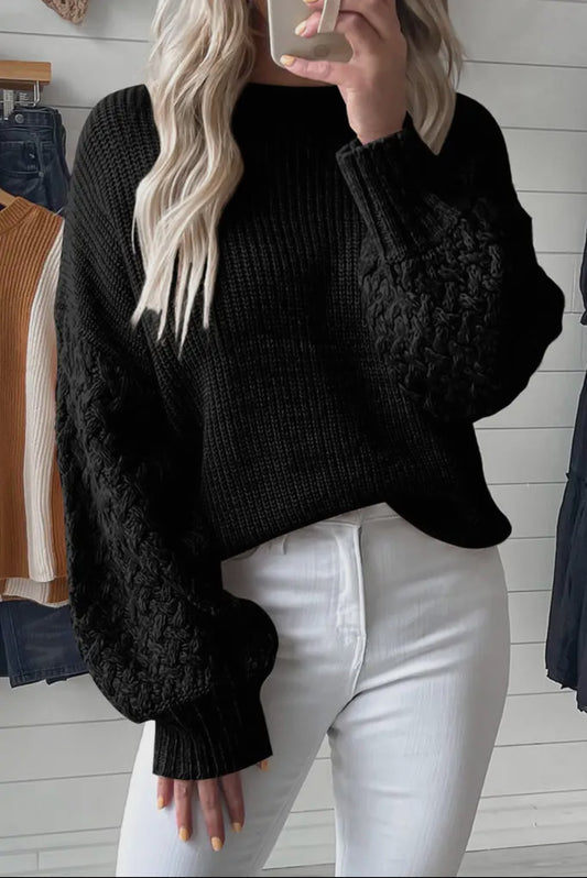 Cable Knit Drop Sweater